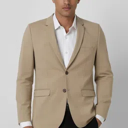 peter england Men Solid Single Breasted Formal Blazer-picture-31