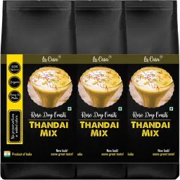 Premium Rose Dry Fruits Thandai Mix | Combo Pack of 3 | Contains Almonds, Pistas, Elaichi, Fennel & Rose Petals |-13