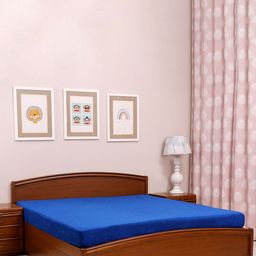 TIDY SLEEP Blue Solid Water-Proof Mattress Protector-93