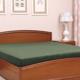 TIDY SLEEP Green Solid  Waterproof Mattress Protector-97