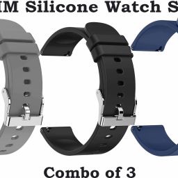 ADAMO 22mm strap for all smartwatch and analog wristwatch(compatible watch in picture) 22 mm Silicone Watch Strap-image-74