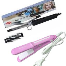MARSELITE Pack of 2 of Mini Hair Crimper + Hair Curling Iron (MultiColor ) Electric Hair Styler-image-16