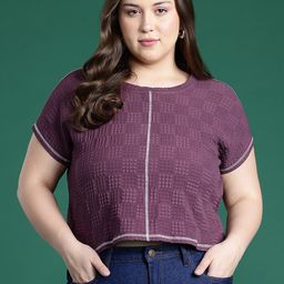 DressBerry Curve Plus Size Seersucker Regular Top-picture-12