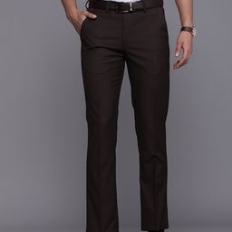 Louis Philippe Men Checked Slim Fit Trousers-picture-46