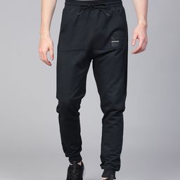 HRX by Hrithik Roshan Navy Blue Solid Joggers-image-4