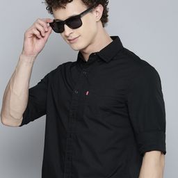 Levis Solid Slim Fit Pure Cotton Casual Shirt-image-60