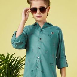 MashUp Boys Classic Opaque Printed Casual Shirt-image-109