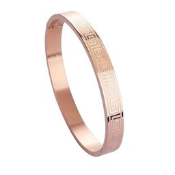 MYKI Unisex Rose Gold-Plated Stainless Steel Kada Bracelet-image-22
