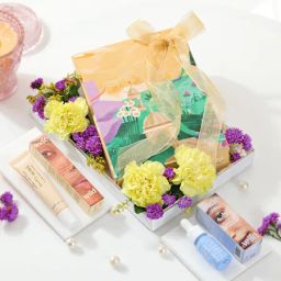 Radiant Floral Acrylic Tray And Skincare Essentials-image-41