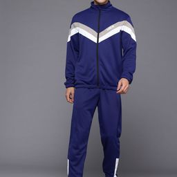 HRX by Hrithik Roshan Chevron Printed Rapid-Dry Running Zip-Up Tracksuit-picture-16