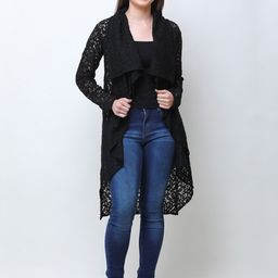 Cation Black Lace Longline Waterfall Shrug-picture-34