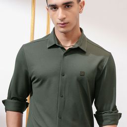 HIGHLANDER Men Slim Fit Opaque Casual Shirt-image-46