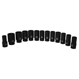 Elephant 3/4 Inch (19.05 mm) Square Drive Impact Socket Sets 6-Point 90 mm Length Metal, (Set of 14 Sockets)-2