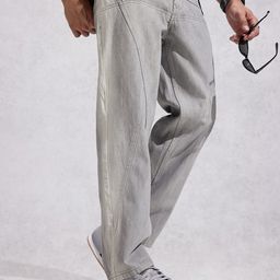 WROGN Men Loose Fit Mid-Rise Light Fade Jeans-picture-17