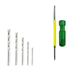 Hillgrove 5 Pcs Masonry Drill Bit Set & 2-in-1 Screwdriver Combo, HGCM457M1-23