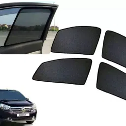 Auto Pearl Side Window Sun Shade Cover for Renault Lodgy (Black)-image-79