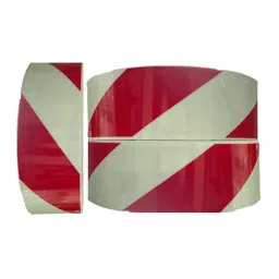 SKID CARE 50 mmx10 m Red Diagnol Night Glow Tape-11