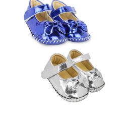 NESKA MODA 6 To 12 Months Baby Girls Set of 2 Pair Synthetic Leather Floral Baby Sandal Booties-image-23