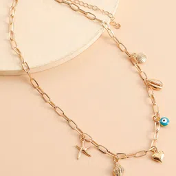 Just Lil Things Minimal Conch-Star-Evileye-Hollow Chain-image-83