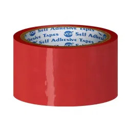 VCR 50 m x 48 mm Biaxially Oriented Polypropylene Red Color Tape, 12 Rolls Per Pack-image-7