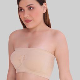 PLUMBURY Pack Of 2 Medium Coverage Removable Padding All Day Comfort Bandeau Bra image 3