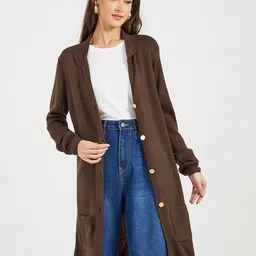 Styli Women LonglineRegular Fit Cardigan-image-1