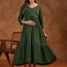 anayna Fit & Flared Maternity Ethnic Dresses-picture-58