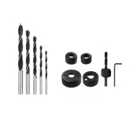Hillgrove 5 Pcs Wood Drill Bit Set with 6 Pcs Woodworking Hole Saw Bits, HGCM181M1-10