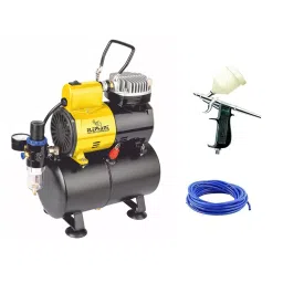 Elephant Piston Type Mini Air Compressor with Fan and 3 ltr. Air Tank Capacity AS-186 with Artmaster Airbrush AC-60 and PU Pipe 3 Meter 1/6 HP 57 PSI AS186-AC60-image-81