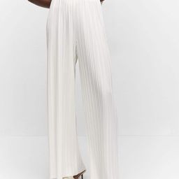 MANGO Women Self-Striped Flared Trousers-image-97
