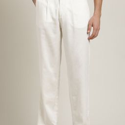 Saltpetre Men Relaxed Straight Leg Pleated Trousers-image-34