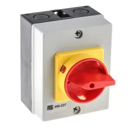 RS PRO 4P Pole DIN Rail Isolator Switch 32 A 11 kW, 466227-15