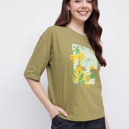 DressBerry Palm Paradise Printed T-shirt-image-33