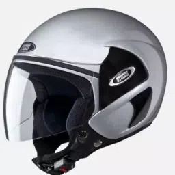 Studds Silver Grey Medium (570 mm) Open Face Helmet, Cub-image-26