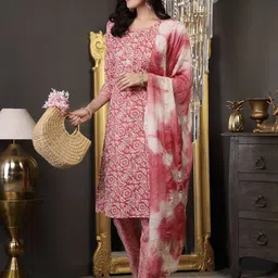 Stylum Women Ethnic Motifs Printed Regular Kurta with Trousers & With Dupatta-42