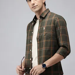 U.S. Polo Assn. Tailored Fit Checked Pure Cotton Casual Shirt-picture-42