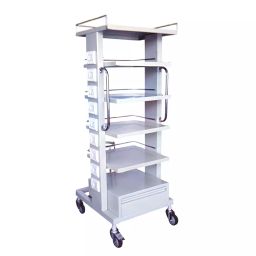 Sarvagya Surgical Monitor Trolley with 4 Shelves, 1 Drawer and Pre-Treated Epoxy Powder Coated Finish, SSPL555-image-60