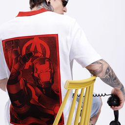 Kook N Keech Marvel Printed Polo Collar Drop-Shoulder Sleeves Oversized T-shirt-image-68
