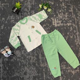Zankhi Kids Green Printed Shirt with Pyjamas-image-46