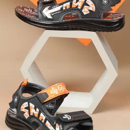 PU-PINE Boys Orange PU Velcro Sports Sandals-picture-32