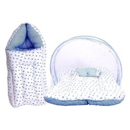 FARETO Baby Mattress Net & Sleeping Bag Combo - Blue-20