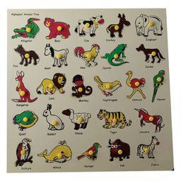 KIDS LOGIC Animal Alphabet Tray - Multicolor-19