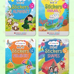 Oswaal Lil Legends Book of Stickers For Kids Age 3+ To Learn About Shapes Numbers Animals and Alphabets (Set of 4 Books)-3