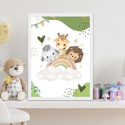 Outfit collections Jungle Theme Art Kids Painting For Wall Décor-image-79