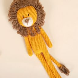 Bombay Toy Company Crochet Doll - Leo The Lion - Mango Man - Orange-6