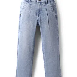 Pine Kids Woven Full Length Washed Denim Jeans - Light Blue-picture-28