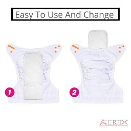 AEREX Reusable White Inserts Pads for Diapers Bamboo Charcoal Inserts Liners Natures Cloth Diaper Liner Wet Free Booster Inserts Nappy Inserts for Baby Cloth Diapers (Pack of 7) image 2
