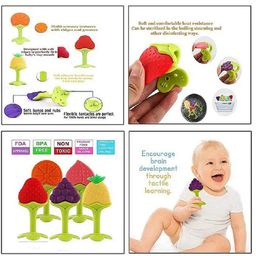 neonatecare Neonate Care Silicone Peach Fruit Shape Teether With Feeding Nibbler - Multicolour image 5