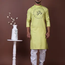 DEVOILER Men Ethnic Motifs Printed Kurta-12