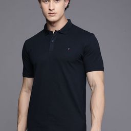 Louis Philippe Sport Solid Polo Collar Slim Fit T-shirt-picture-9